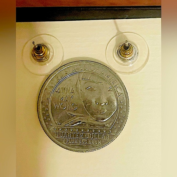 24 karat gold plated turtle earrings hand crafted pierced across the puddle - Picture 6 of 11